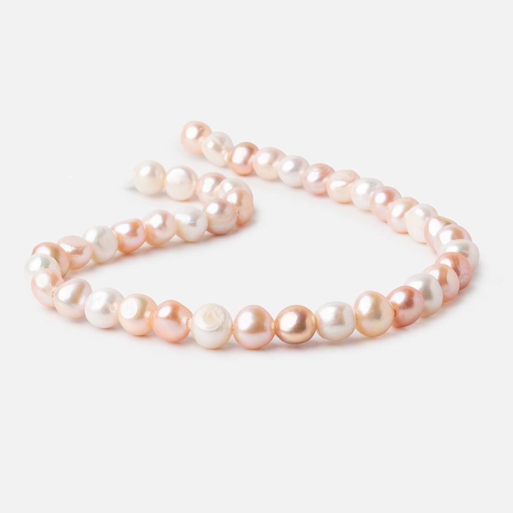 10x8-11x10mm Tri-Color Baroque 2.5mm Large Hole Pearls 15 inch 40 beads - Beadsofcambay.com