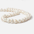 10x8-11x8mm Cream Large Hole Baroque Pearls 15 inch 43 pieces - Beadsofcambay.com