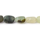 10x8-11x8mm Matte Prehnite tumbled plain nuggets 12 inch 27 beads AA - Beadsofcambay.com