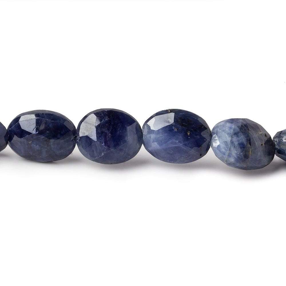 10x8-11x9mm Shaded Blue Sapphire Faceted Oval Beads 16 inch 38 pieces A - Beadsofcambay.com