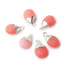 10x8-12x10mm Silver Leaf Frosted Watermelon Chalcedony plain pear Bead 1 piece - Beadsofcambay.com
