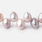 10x8-12x9mm Ballet Pink Top Drill Baroque Freshwater Pearls 15.5 inch 55 Beads - Beadsofcambay.com