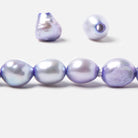 10x8-12x9mm Ice Violet Baroque 2.5mm large hole Pearls 15 in. 35 pcs - Beadsofcambay.com