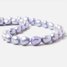 10x8-12x9mm Ice Violet Baroque 2.5mm large hole Pearls 15 in. 35 pcs - Beadsofcambay.com