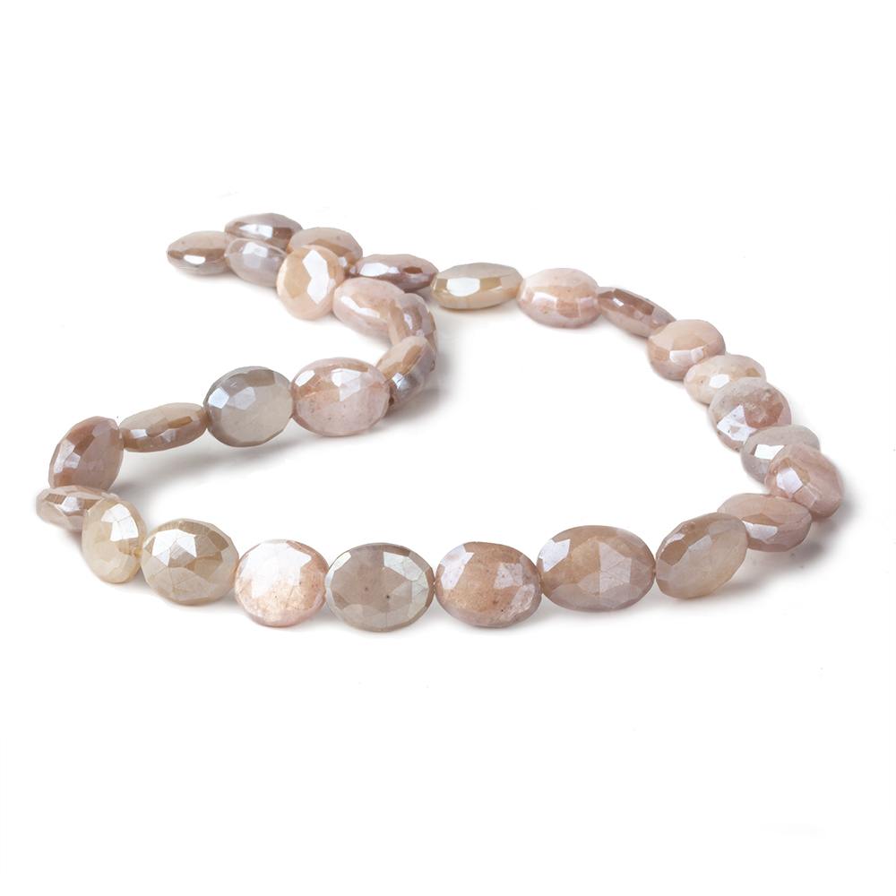 10x8-13x10mm Mystic Peach Buff Moonstone faceted ovals 14 inch 26 beads - Beadsofcambay.com