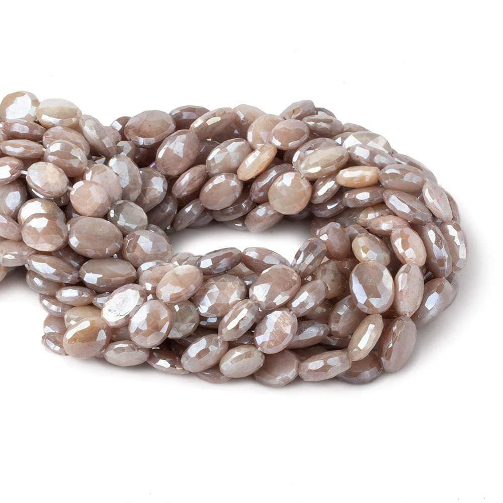 10x8-13x10mm Mystic Peach Buff Moonstone faceted ovals 14 inch 26 beads - Beadsofcambay.com