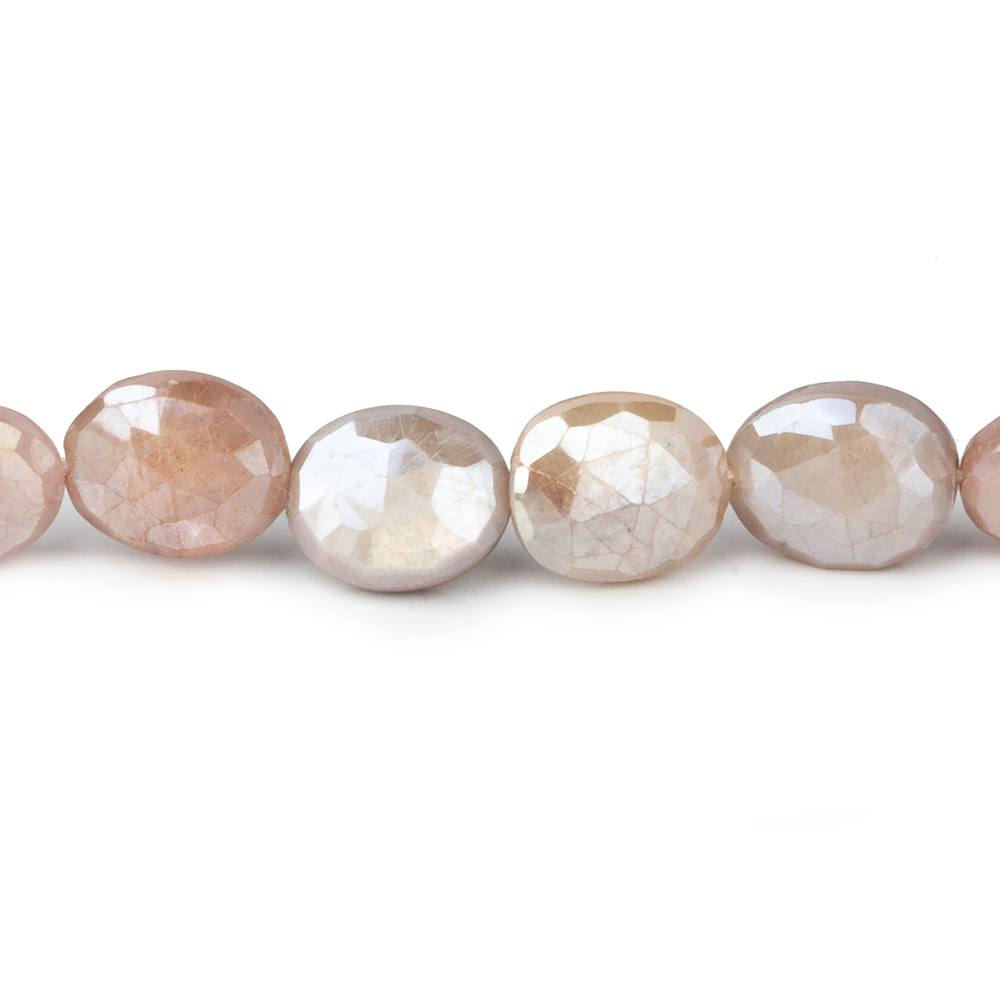 10x8-13x10mm Mystic Peach Buff Moonstone faceted ovals 14 inch 26 beads - Beadsofcambay.com