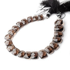 10x8-13x10mm Smoky Quartz Top Drilled Cushion Beads 8 inch 21 pieces - Beadsofcambay.com