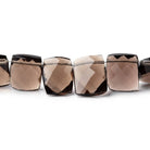 10x8-13x10mm Smoky Quartz Top Drilled Cushion Beads 8 inch 21 pieces - Beadsofcambay.com