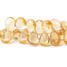 10x8-13x9mm Citrine Faceted Pear Beads 7.5 inch 51 pieces - Beadsofcambay.com