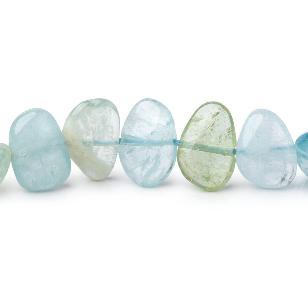 10x8-13x9mm Multi Color Beryl Plain Nugget Beads 16 inch 45 pieces