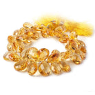 10x8-14x10mm Citrine Faceted Pear Briolette 8 inch 48 Beads AAA - Beadsofcambay.com
