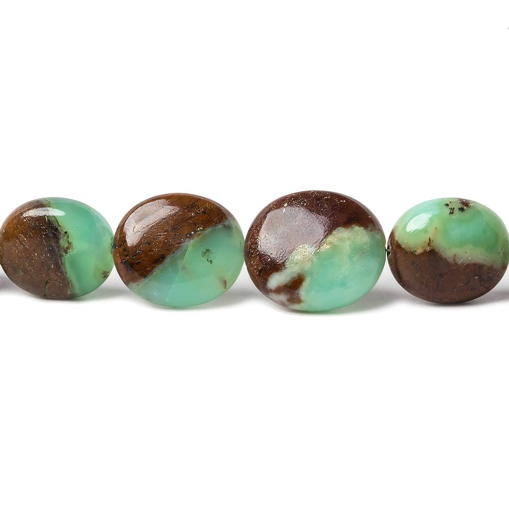 10x8-14x12mm Chrysoprase and Iron Ore Matrix plain nugget beads 18 inch 41 pieces A - Beadsofcambay.com
