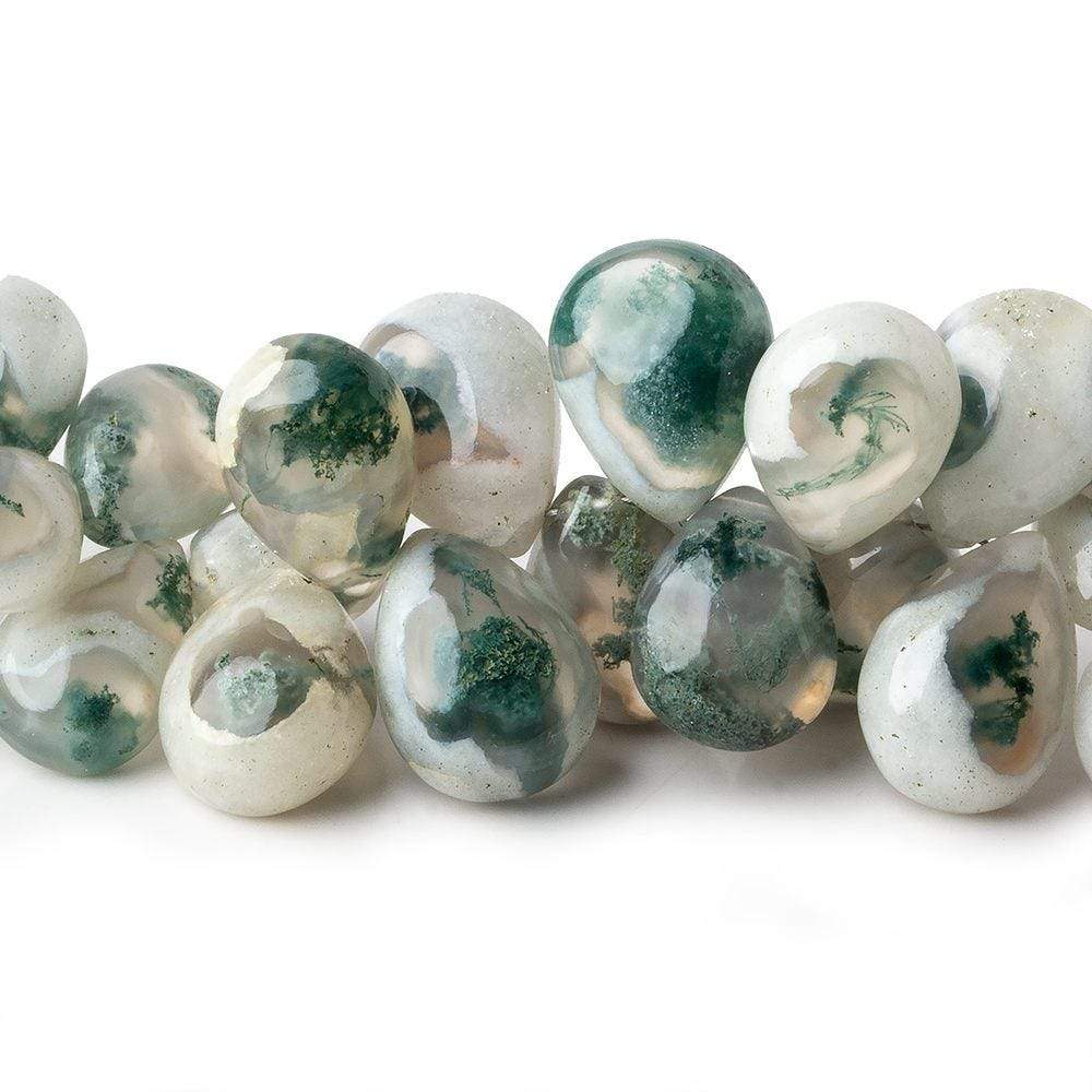 10x8-15x10mm Peacock Solar Quartz Plain Pear Beads 8 inch 49 pcs - Beadsofcambay.com