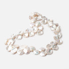 10x8-15x13mm Off White Top Drilled Keshi Freshwater Pearls 16 inch 50 pieces - Beadsofcambay.com