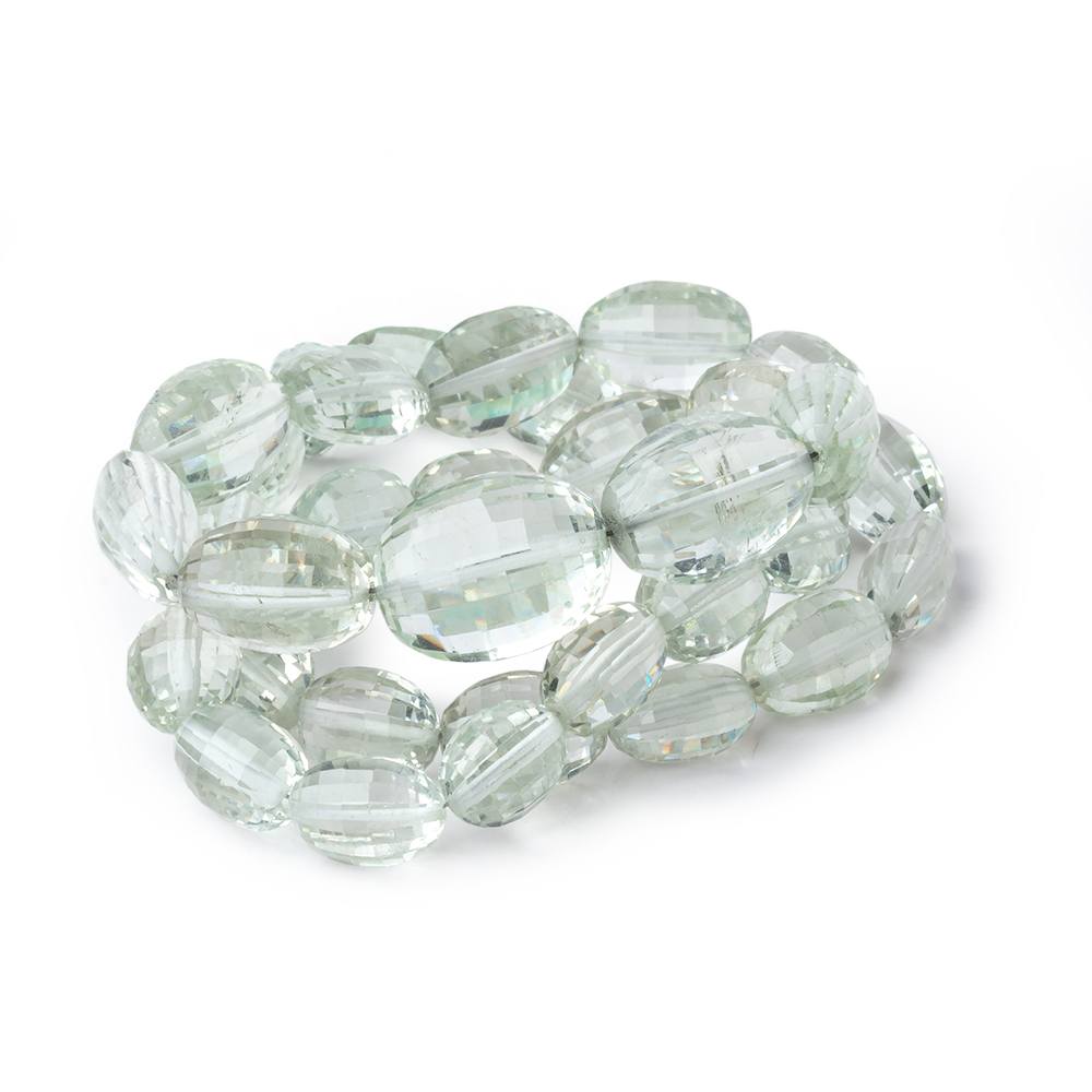 10x8-16.5x13mm Prasiolite Faceted Oval Beads 18 inch 38 pieces - Beadsofcambay.com
