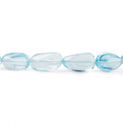 10x8-16x7mm Sky Blue Topaz plain nugget beads 16 inch 36 pieces - Beadsofcambay.com