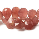 10x8-17x14mm Rhodochrosite Faceted Pear Briolettes 7.5 inch 40 beads - Beadsofcambay.com