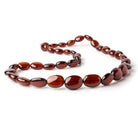 10x8-18x14mm Hessonite Garnet plain oval nugget beads 20 inches 37 pieces - Beadsofcambay.com