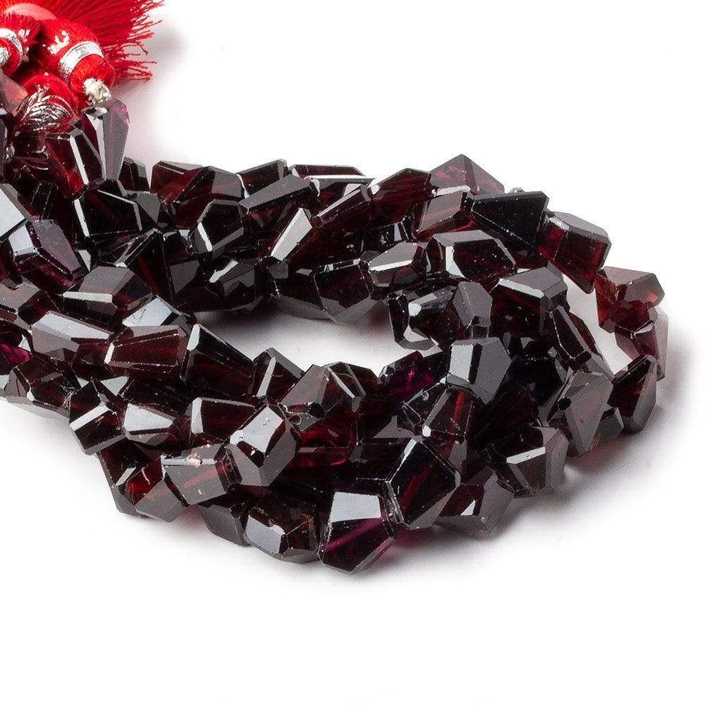 10x8.5-12.5x9mm Garnet Faceted Nugget Beads 10 inch 24 pieces A - Beadsofcambay.com