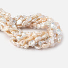 10x8.5-13x9mm Peach Keshi Freshwater Pearls 16 inch 30 beads AA - Beadsofcambay.com