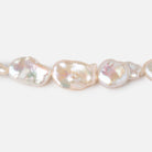 10x8.5-13x9mm Peach Keshi Freshwater Pearls 16 inch 30 beads AA - Beadsofcambay.com