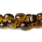 10x8mm - 14x11mm Whiskey Quartz faceted Candy Kiss beads 9 inch 48 pieces - Beadsofcambay.com