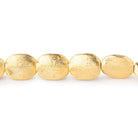 10x8mm 22kt Gold Plated Copper Brushed Oval 8 inch 20 Beads - Beadsofcambay.com