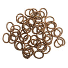 10x8mm Copper Twisted Oval Jump Ring Set of 50 pieces - Beadsofcambay.com