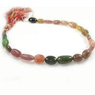 10x8mm Multi Color Tourmaline Tumbled Nugget - Beadsofcambay.com