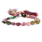 10x8mm Multi Color Tourmaline Tumbled Nugget - Beadsofcambay.com