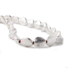 10x8mm Sterling Silver Plated Copper Brushed Oval 8 inch 22 pcs - Beadsofcambay.com