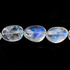 10x8x4-21x12x8mm Rainbow Moonstone carved petal divot nuggets 19 inches 37 beads AAA - Beadsofcambay.com