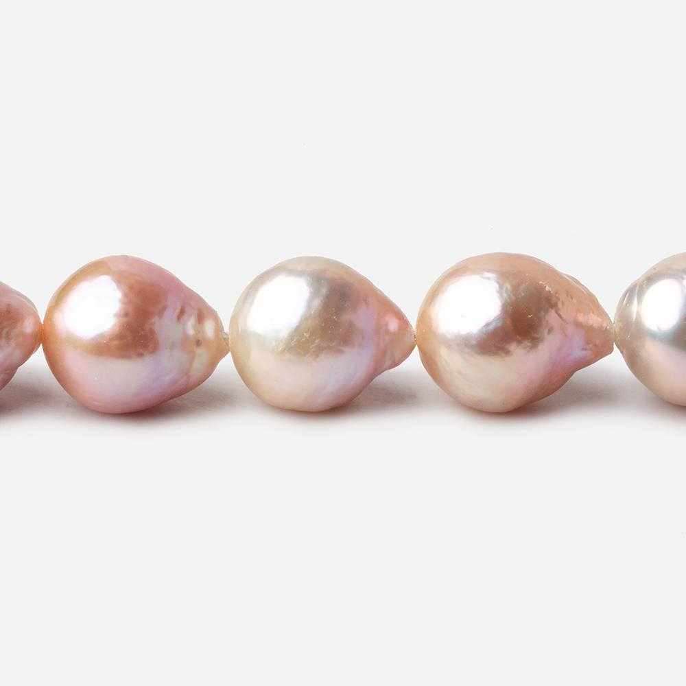 10x9-10x13mm Tri Color Baroque Freshwater Pearls 16 inch 33 pieces AA grade - Beadsofcambay.com