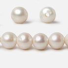 10x9-11x10mm Off White Baroque 2.5mm Drill Hole Freshwater Pearls 17 pcs - Beadsofcambay.com