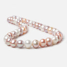 10x9-11x9mm Tri Color Off Round Freshwater Pearls 15.5 inch 42 pieces - Beadsofcambay.com