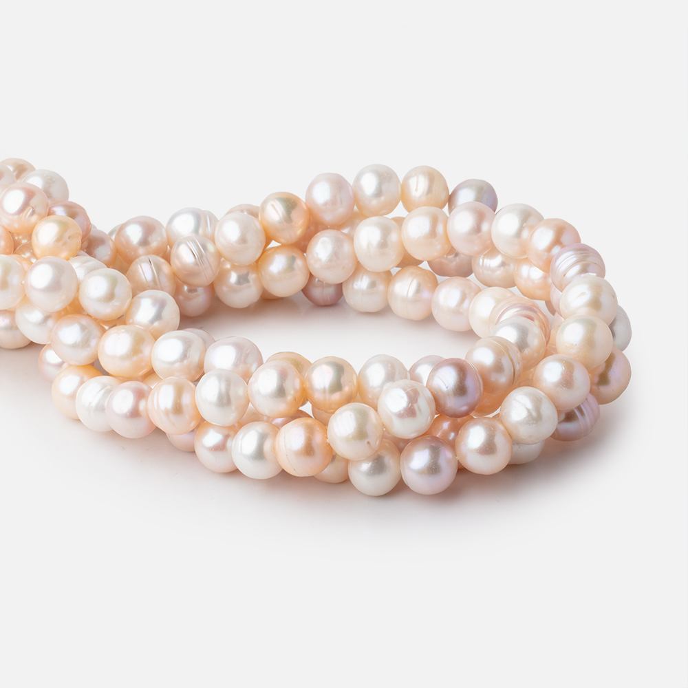 10x9-12x10mm Tri Color Baroque Freshwater Pearls 16 inch 38 Beads - Beadsofcambay.com