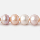 10x9-12x10mm Tri Color Baroque Freshwater Pearls 16 inch 38 Beads - Beadsofcambay.com