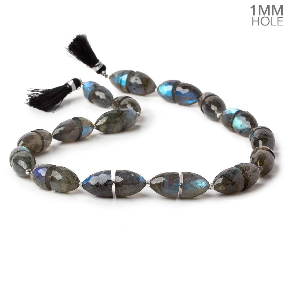 10x9-12x11mm Labradorite Faceted Cones large hole beads 32 pieces AA - Beadsofcambay.com