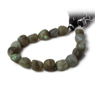 10x9-12x9.5mm Matte Labradorite tumbled plain nuggets 7.5 inch 16 beads AA - Beadsofcambay.com