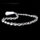 10x9-15x10mm Crystal Quartz Faceted Oval Beads 16 inch 33 pieces - Beadsofcambay.com