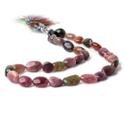 10x9-16x8mm Multi Color Tourmaline Plain Nuggets 14 inch 28 beads - Beadsofcambay.com
