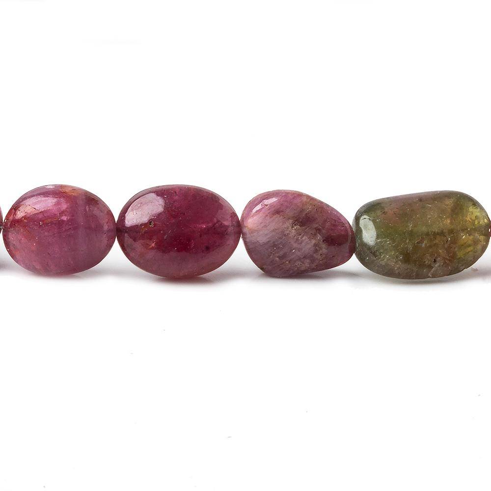 10x9-16x8mm Multi Color Tourmaline Plain Nuggets 14 inch 28 beads - Beadsofcambay.com