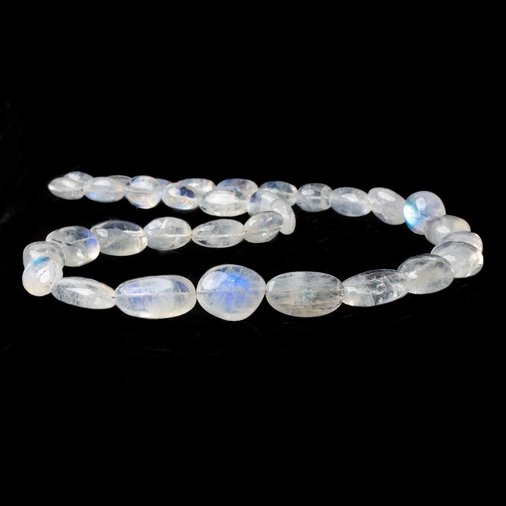10x9-20x11mm Rainbow Moonstone plain nugget Beads 18 inch 33 pieces - Beadsofcambay.com