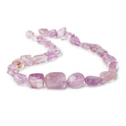 10x9-23x15mm Kunzite plain nuggets 18 inch 29 beads - Beadsofcambay.com