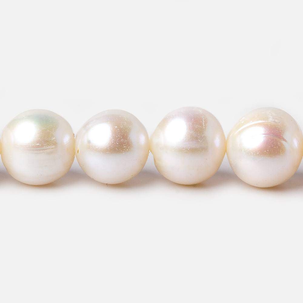 10x9.5mm Cream Off Round Freshwater Pearls 16 inch 46 pieces AA - Beadsofcambay.com