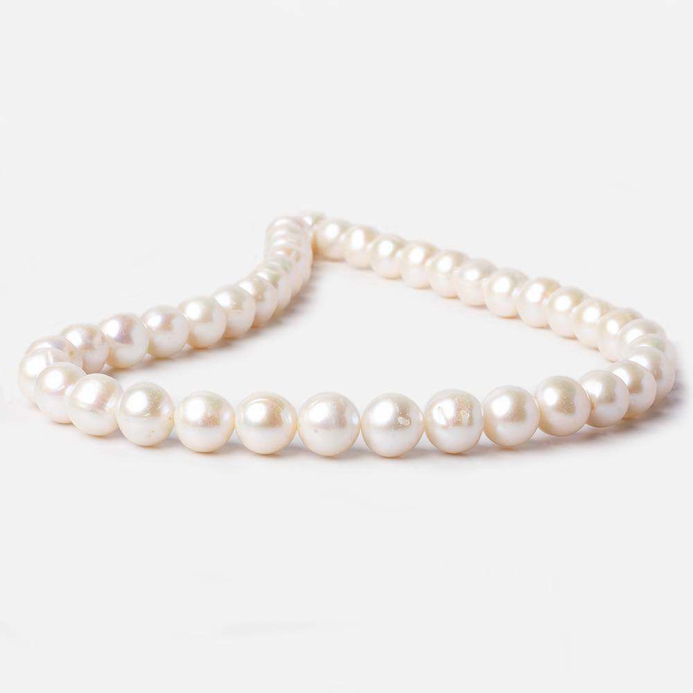 10x9.5mm Cream Off Round Freshwater Pearls 16 inch 46 pieces AA - Beadsofcambay.com