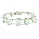 10x9mm-18x13mm Prasiolite Beads Top Drilled Faceted Rectangular Beads 12 pieces - Beadsofcambay.com