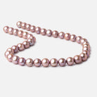 10x9mm Petal Pink Off Round Freshwater Pearl Beads 15 inch 42 pieces - Beadsofcambay.com