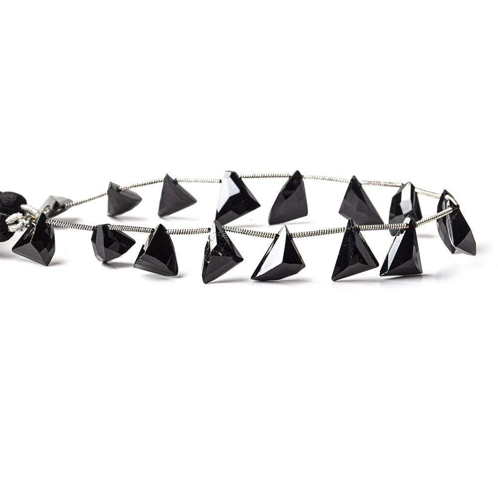 10x9x6-12x9x6mm Black Spinel Top Drill Free Form Beads 8.5 inch 16 pieces A - Beadsofcambay.com